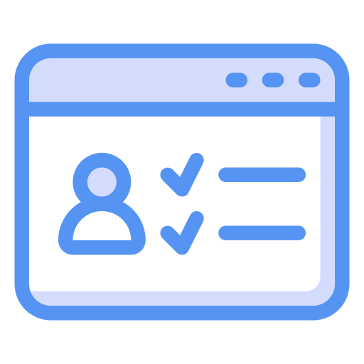 Icon representing online registration